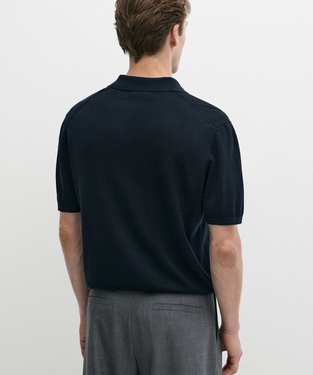 마시모두띠(MASSIMO DUTTI) 울 블렌드 지퍼 폴로 셔츠
