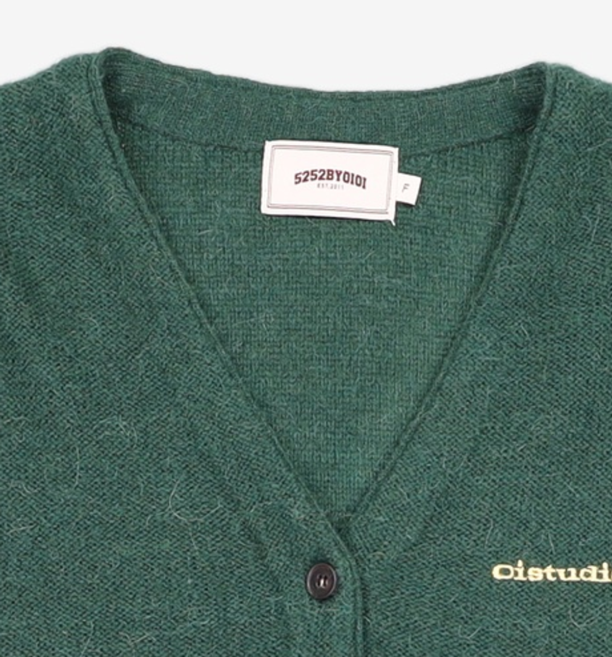 오아이오아이 컬렉션(OIOI COLLECTION) OI STUDIO CLASSIC CARDIGAN [DEEP GREEN] FREE