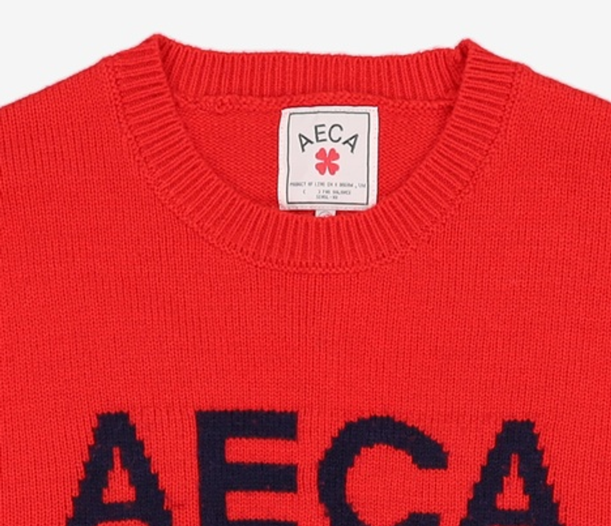 에이카화이트(AECA) AECA BIG LOGO WOOL KNIT [7color] L