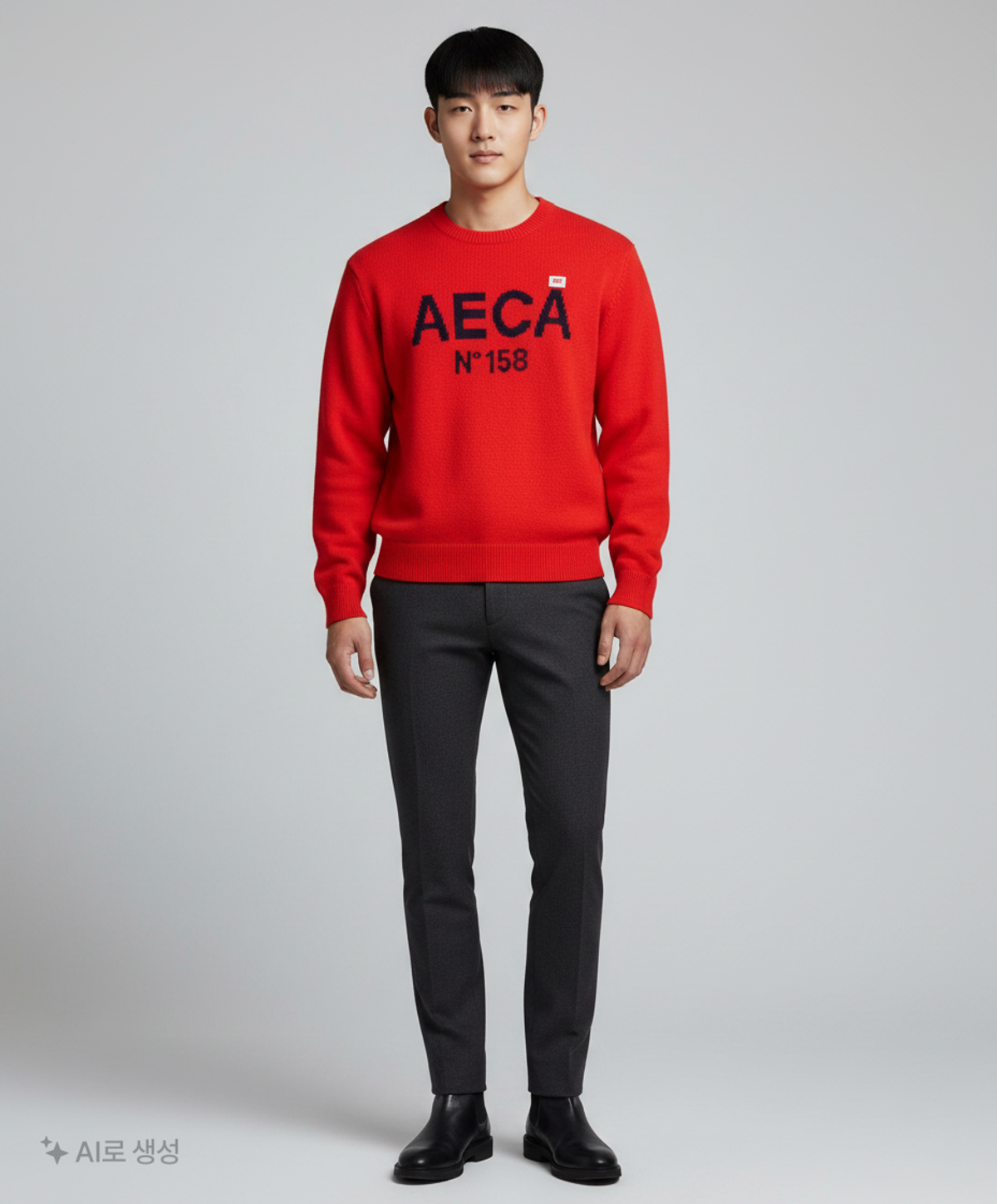 에이카화이트(AECA) AECA BIG LOGO WOOL KNIT [7color] L
