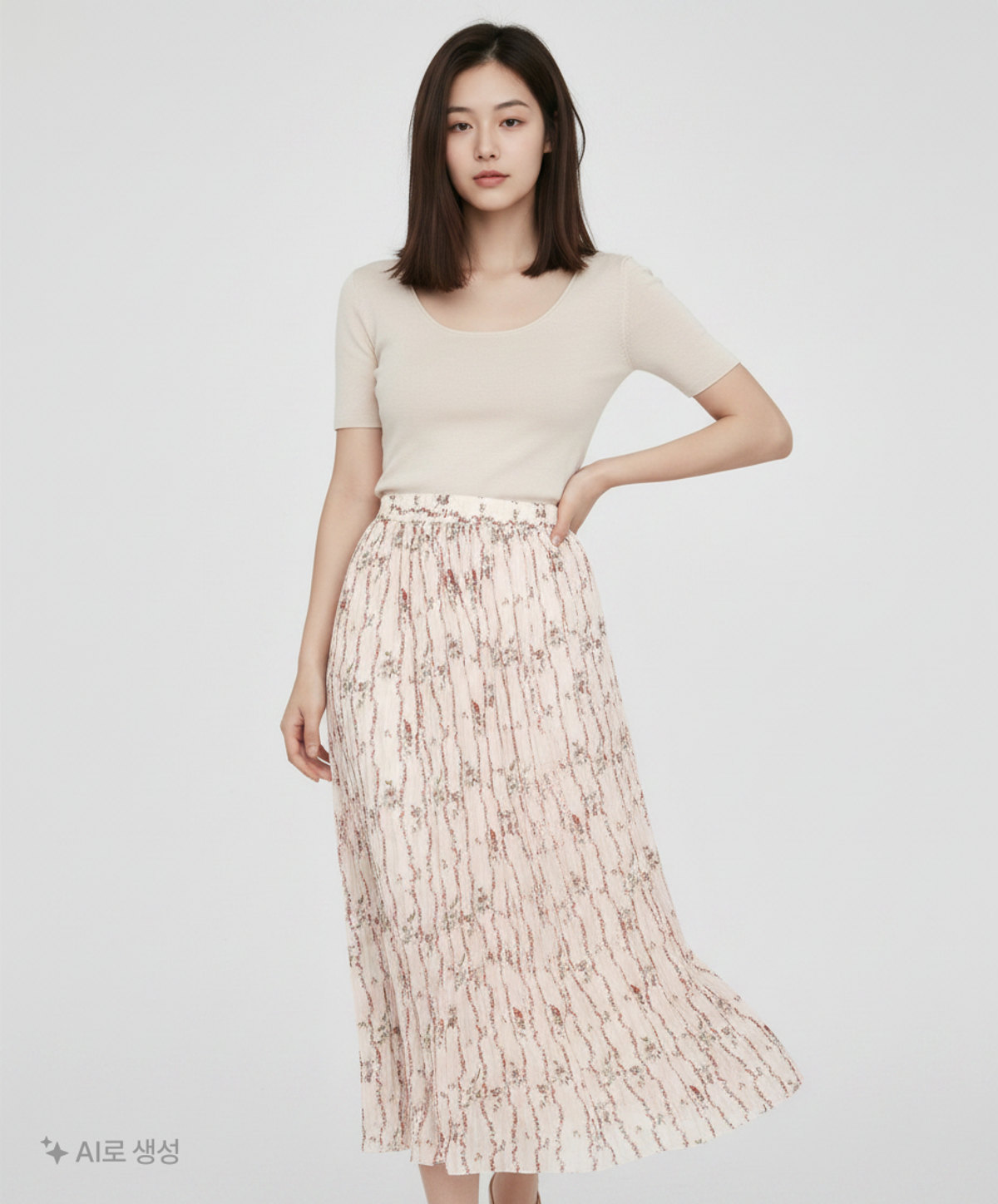 비지트 인 뉴욕(VISIT IN NEWYORK) 롱스커트 FREE