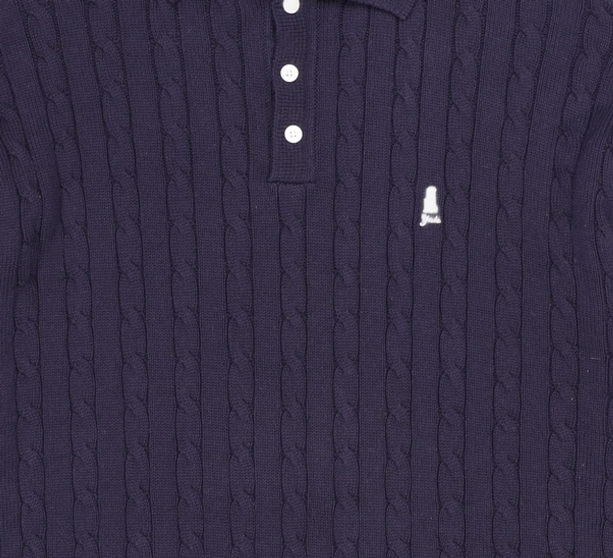 예일(YALE) [100% COTTON] HERITAGE DAN CABLE PK KNIT NAVY 4