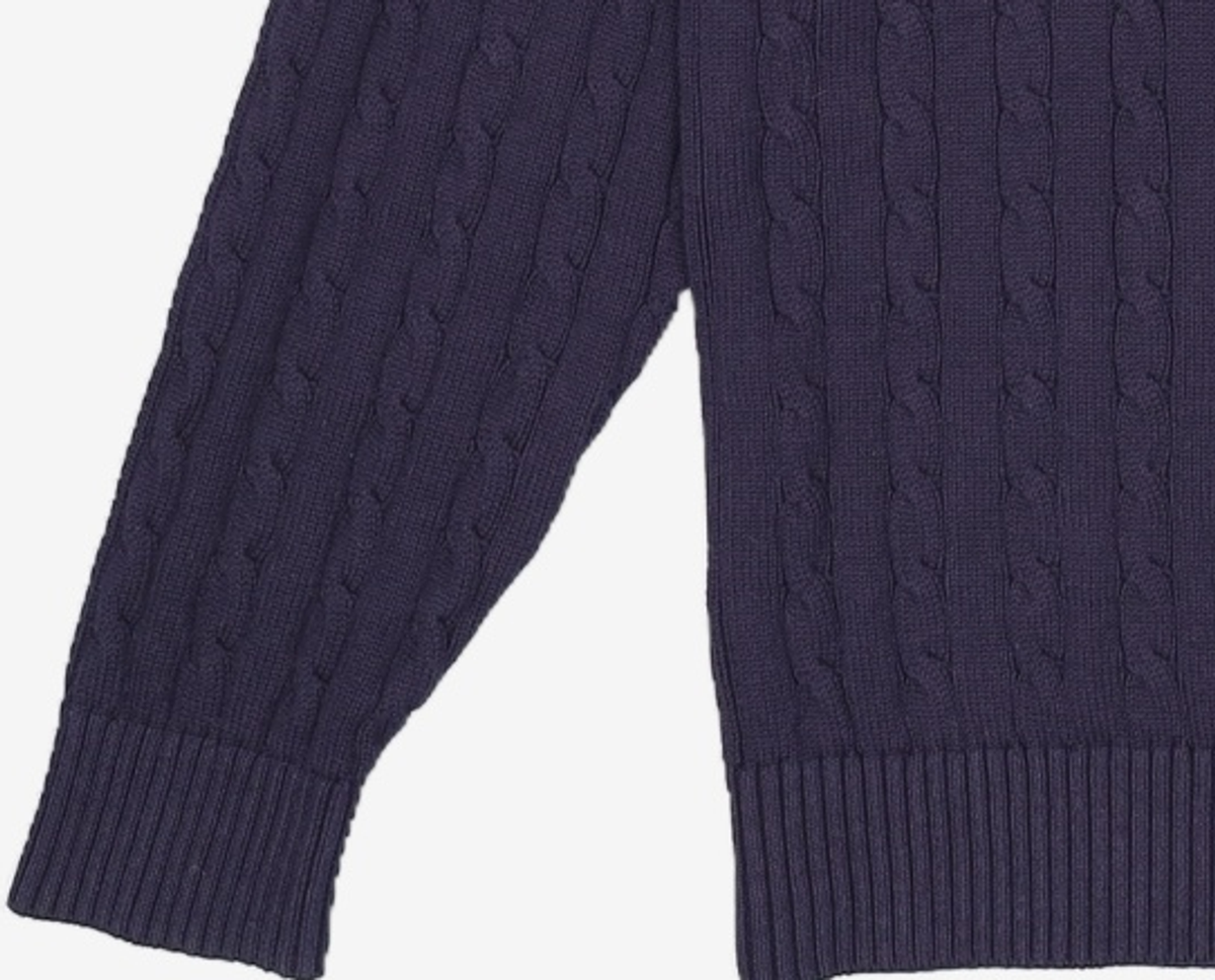 예일(YALE) [100% COTTON] HERITAGE DAN CABLE PK KNIT NAVY 4