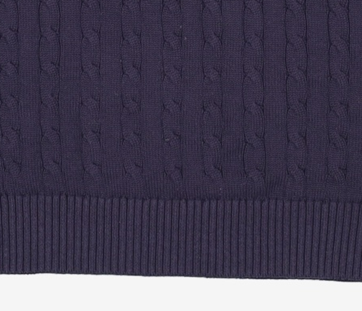 예일(YALE) [100% COTTON] HERITAGE DAN CABLE PK KNIT NAVY 4