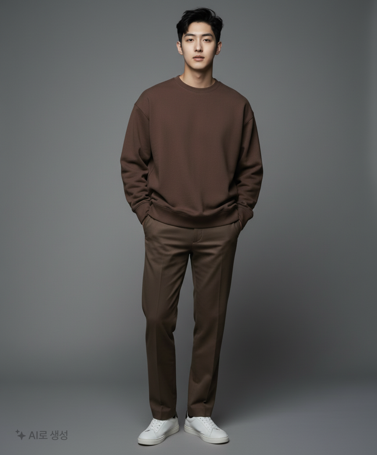 무신사 스탠다드(MUSINSA STANDARD) 헤비웨이트 오버사이즈 스웨트셔츠 [다크 브라운] L