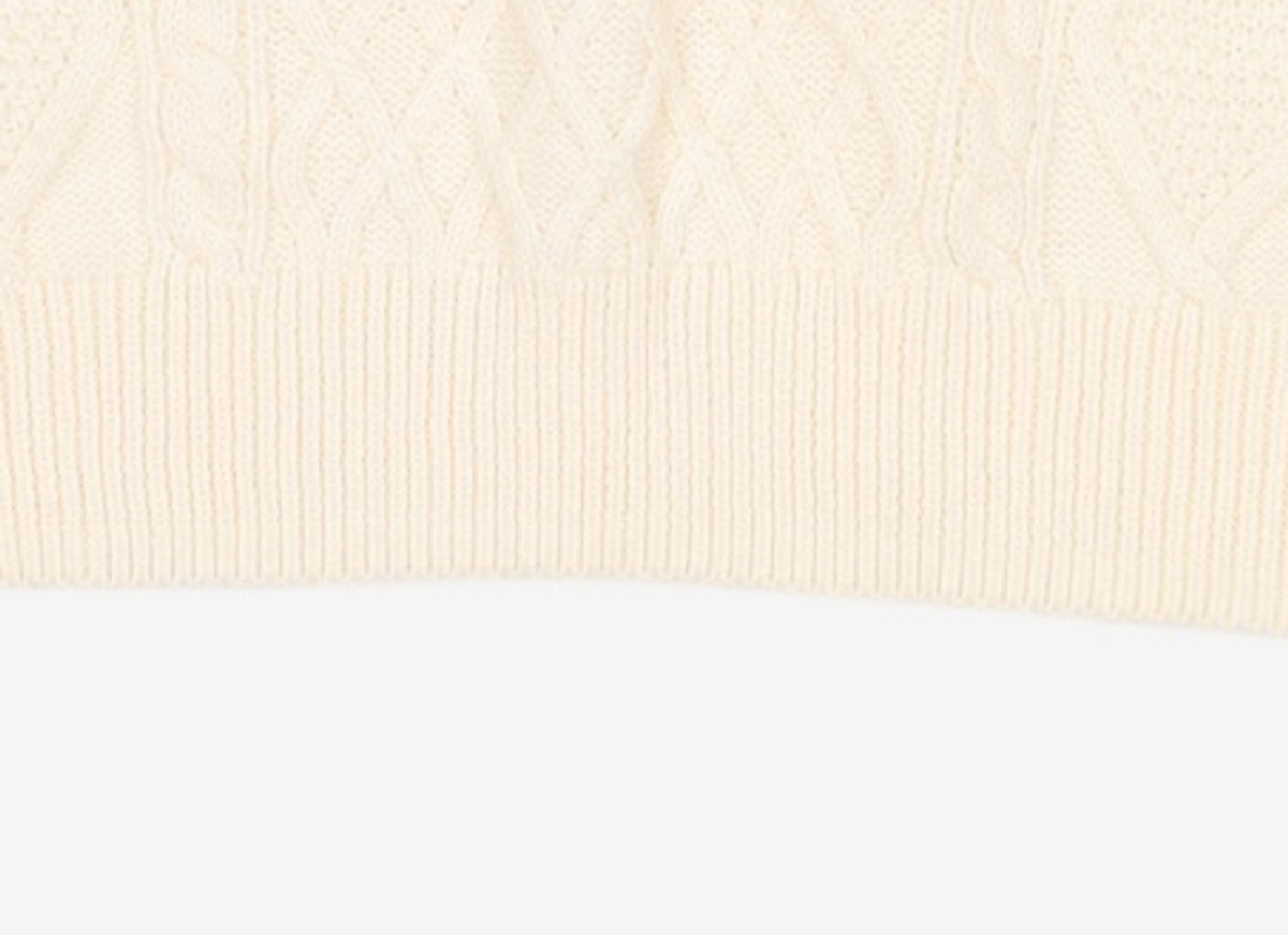 버커루(BUCKAROO) 여성 A/W 케이블조직 V넥 니트 B214KT830P FREE