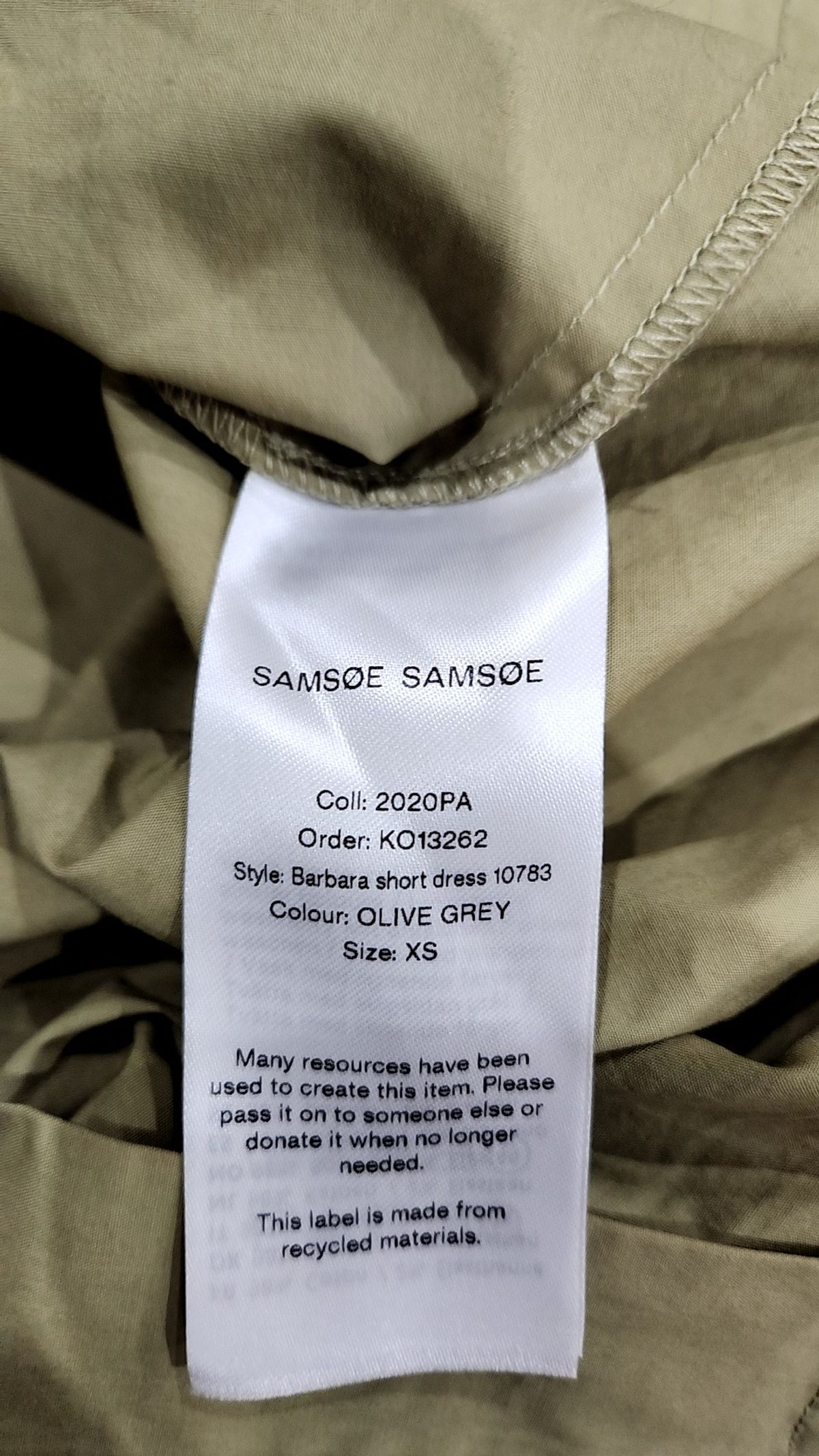 삼소앤삼소(SAMSOE SAMSOE) 미니 원피스 XS