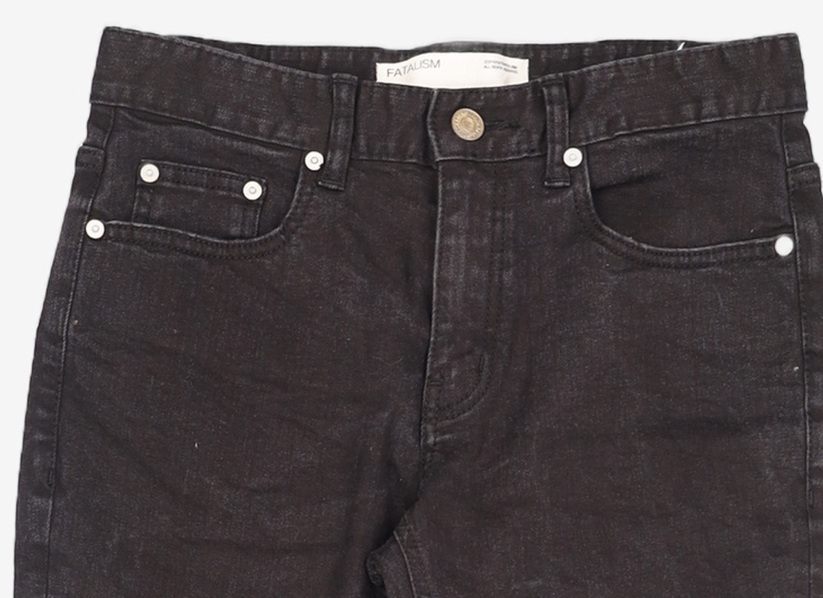 페이탈리즘(FATALISM) black crop jeans #0069 cutting.ver 44