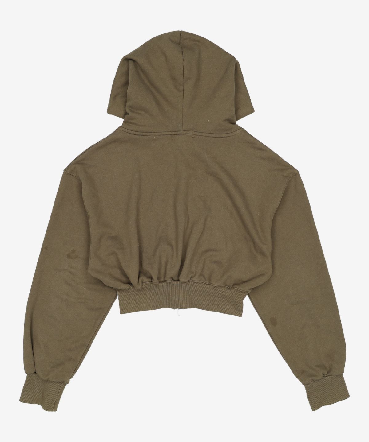 우알롱(WOOALONG) WAL signature crop hood zip-up - KHAKI S