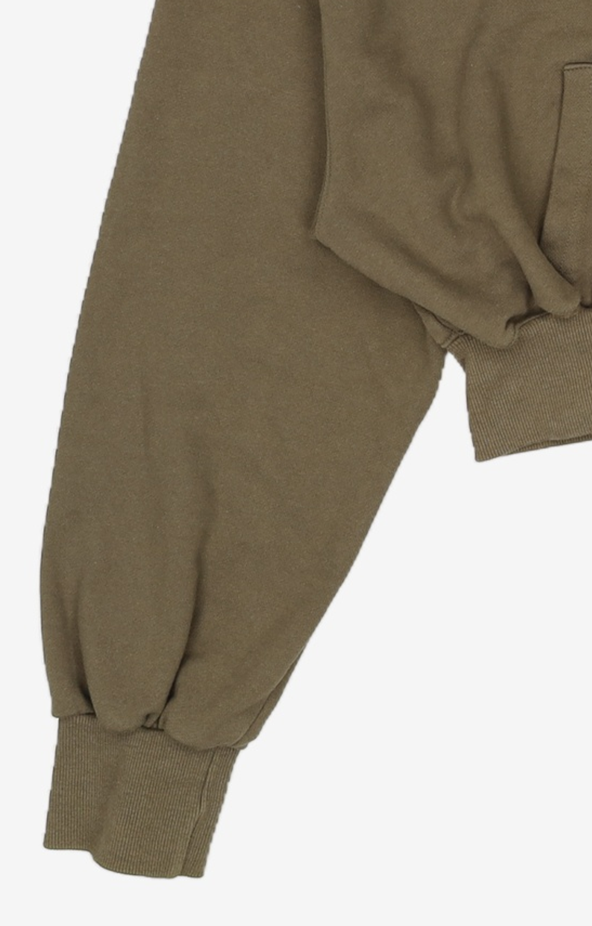 우알롱(WOOALONG) WAL signature crop hood zip-up - KHAKI S