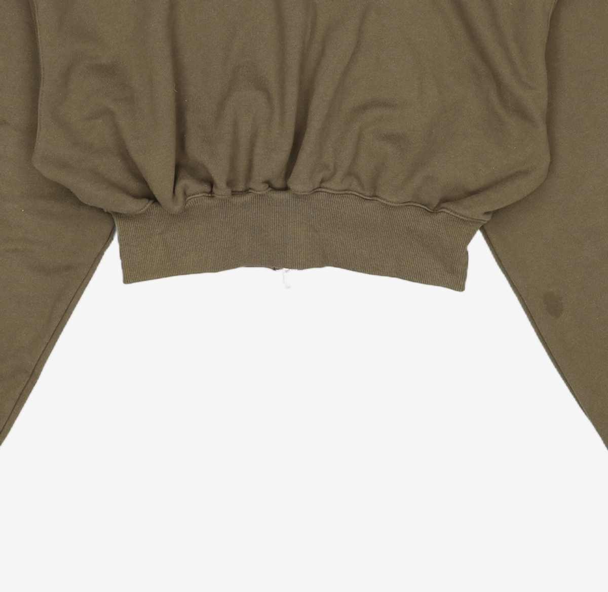 우알롱(WOOALONG) WAL signature crop hood zip-up - KHAKI S