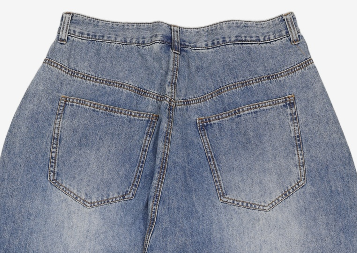 낫포너드(NOT4NERD) Linen Like Relax Fit Denim Pants - Deep Blue L