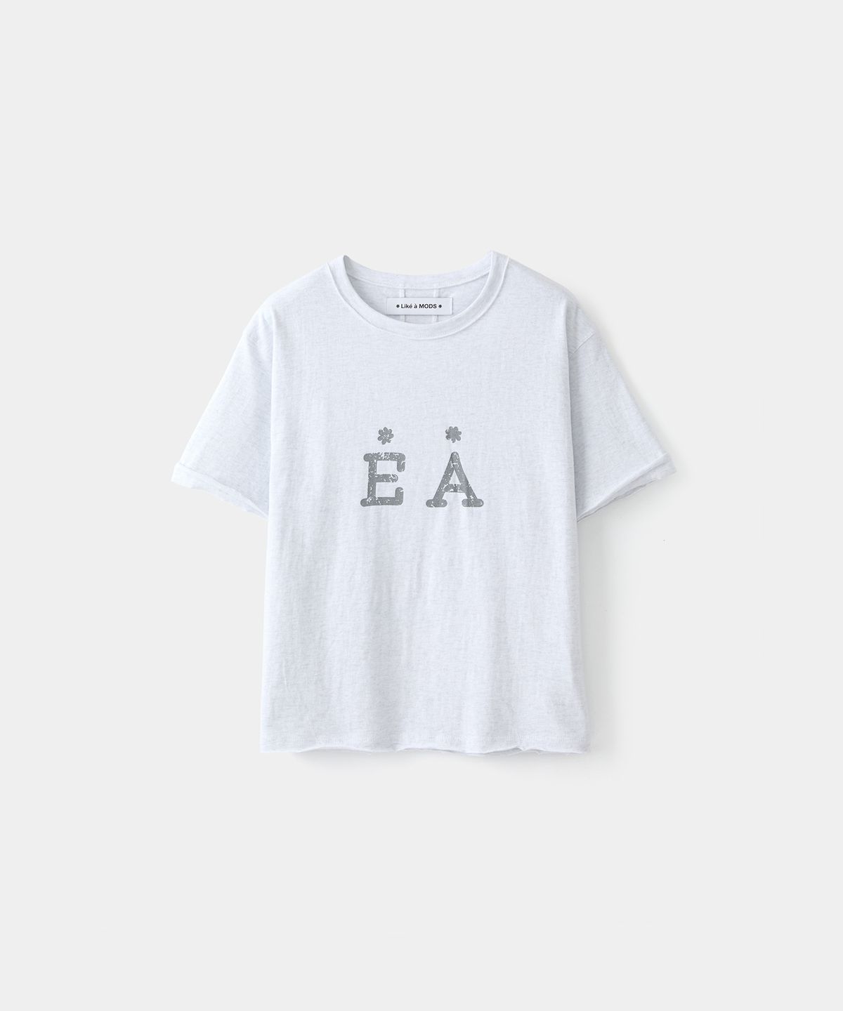 라이크 어 모즈(LIKE A MODS) EA 컷오프 하프 반팔티_멜란지