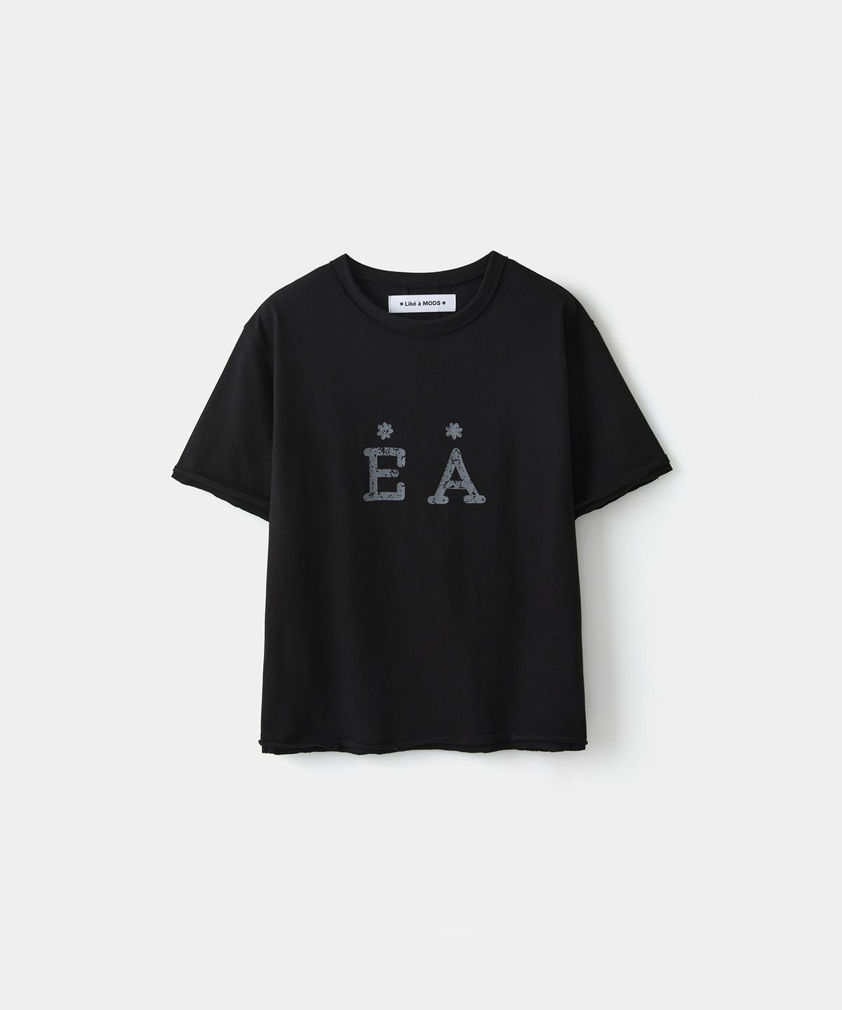 라이크 어 모즈(LIKE A MODS) EA 컷오프 하프 반팔티_블랙