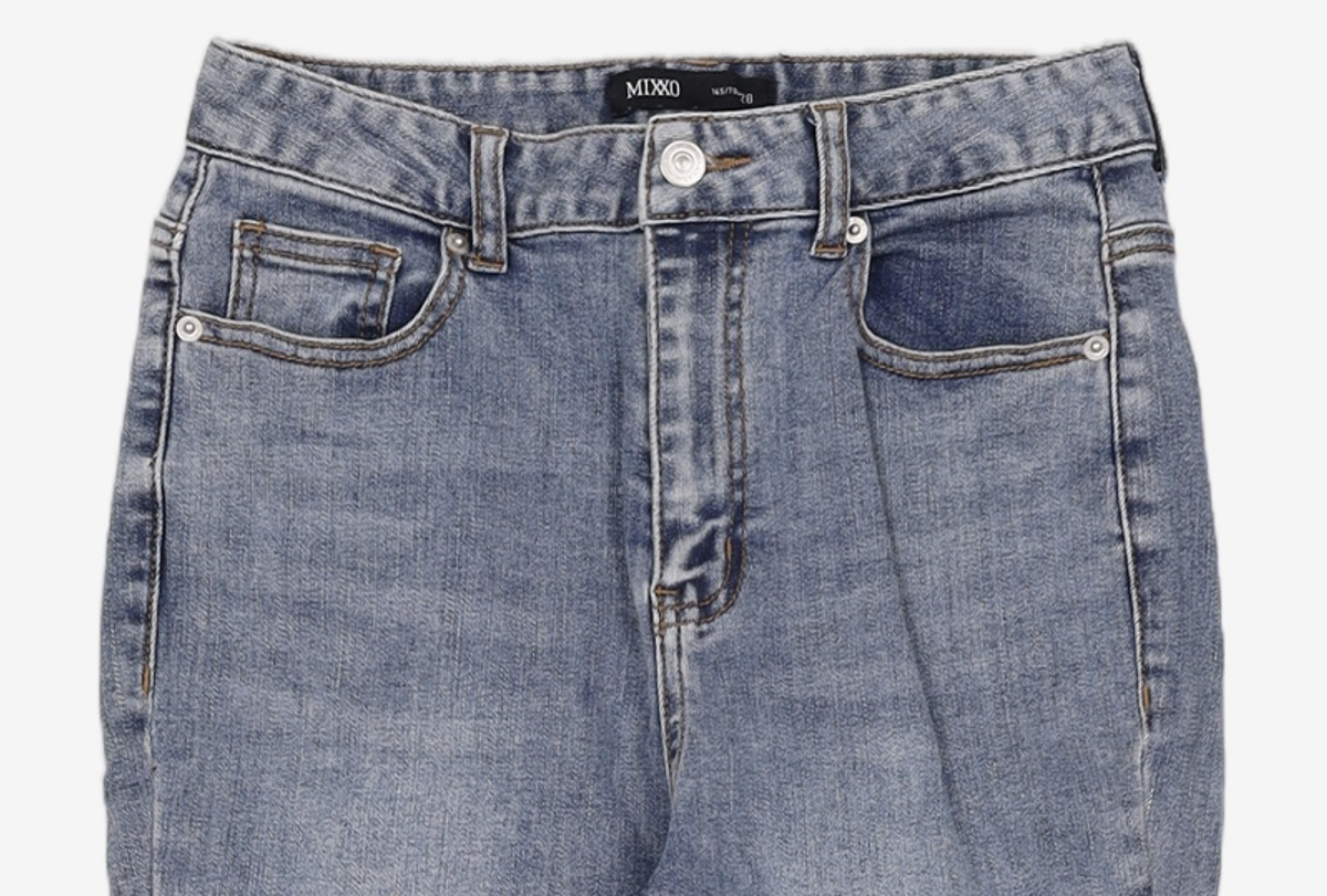 미쏘(MIXXO) 밑단 옆트임 슬림부츠컷 데님 MIWTJCT14J 28