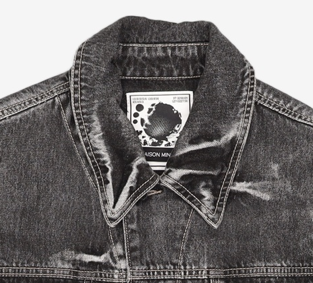 메종미네드(MAISON MINED) PINCH WIND DENIM TRUCKER BLACK M