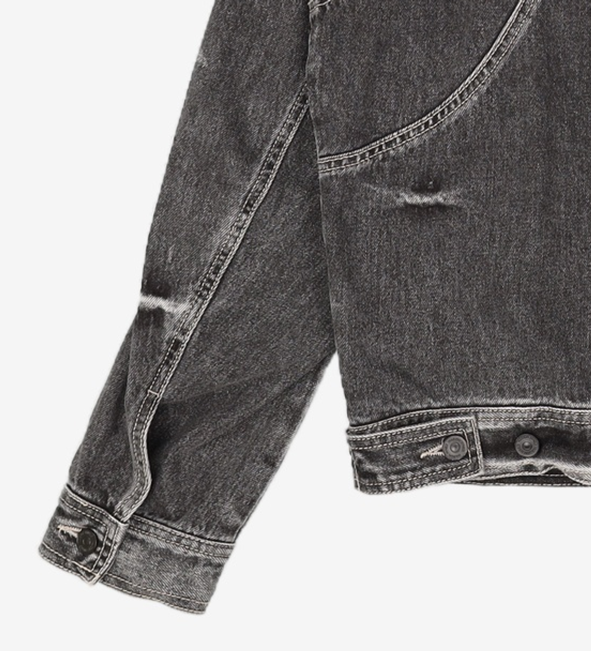 메종미네드(MAISON MINED) PINCH WIND DENIM TRUCKER BLACK M