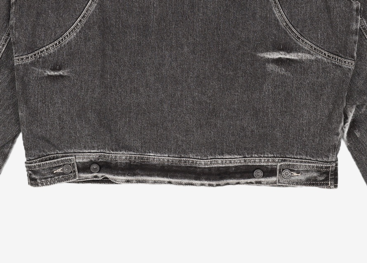 메종미네드(MAISON MINED) PINCH WIND DENIM TRUCKER BLACK M