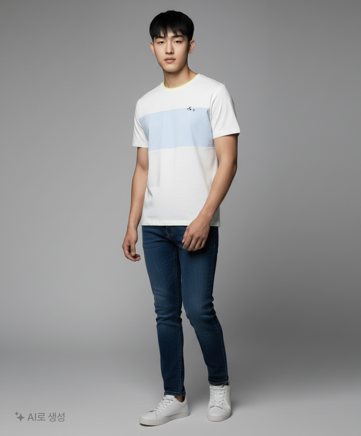 에스티코(STCO) 라운드+자수(서핑) 티셔츠 (화이트) L