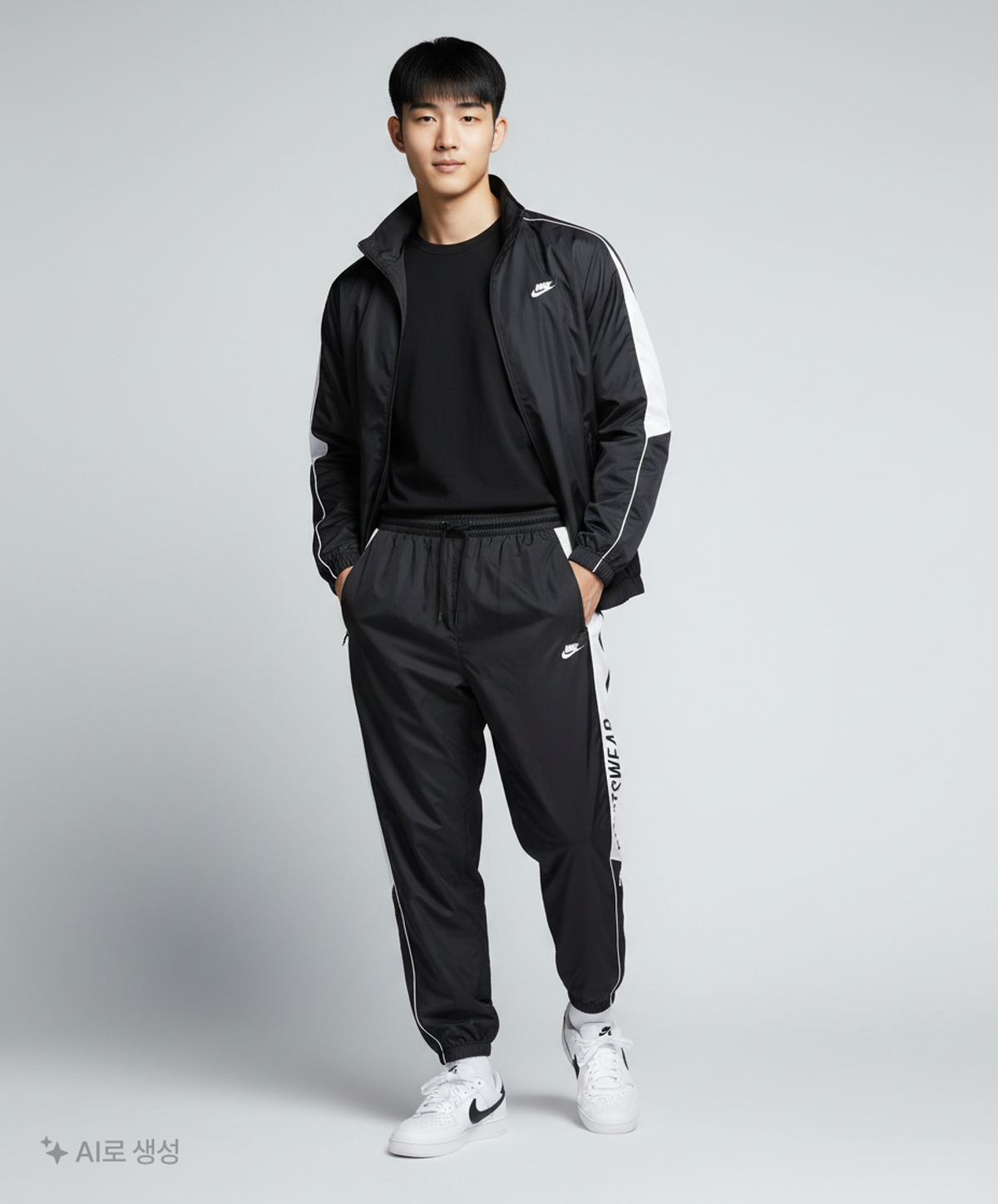 나이키(NIKE) 클럽 우븐 조거 M - 블랙:화이트:포톤 더스트:화이트 / HJ2245-010 M