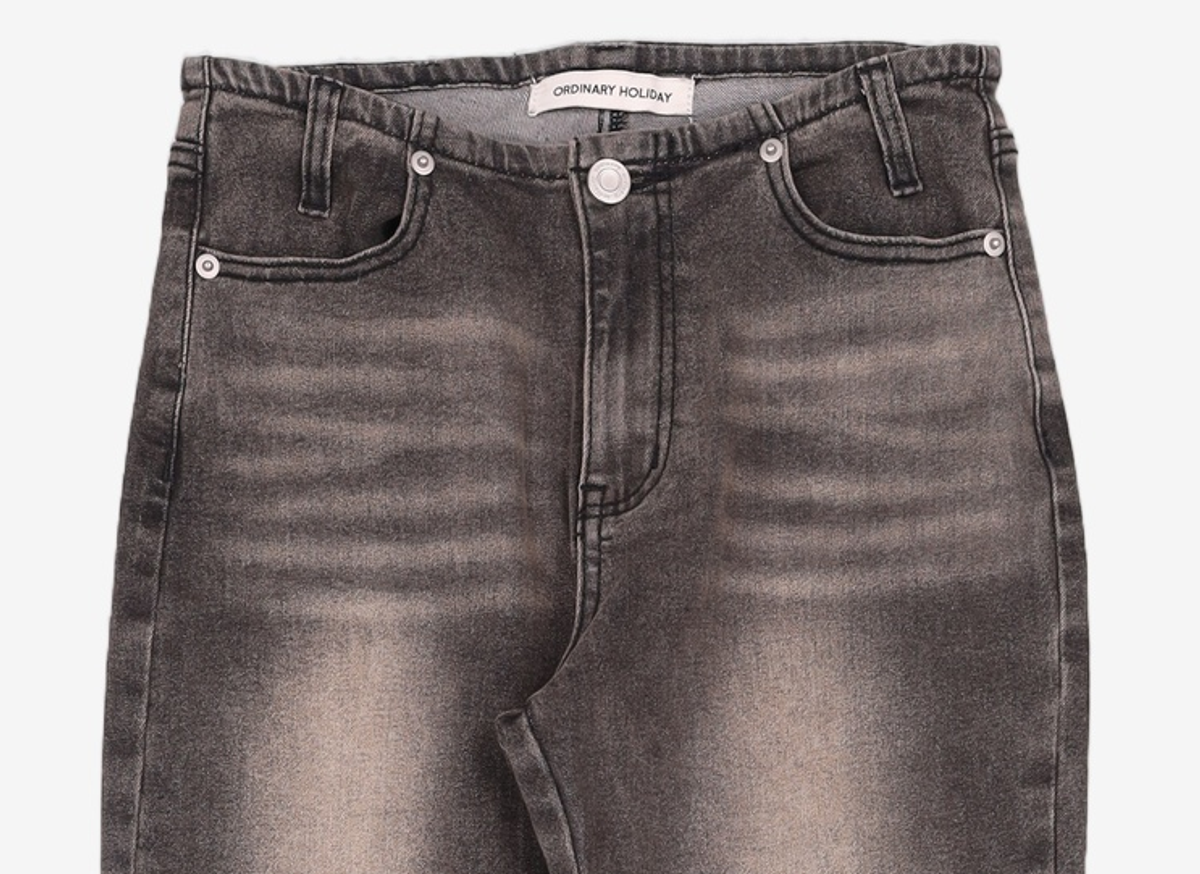 오디너리 홀리데이(ORDINARY HOLIDAY) 레이스업 데님 팬츠 [CHARCOAL] 0MM