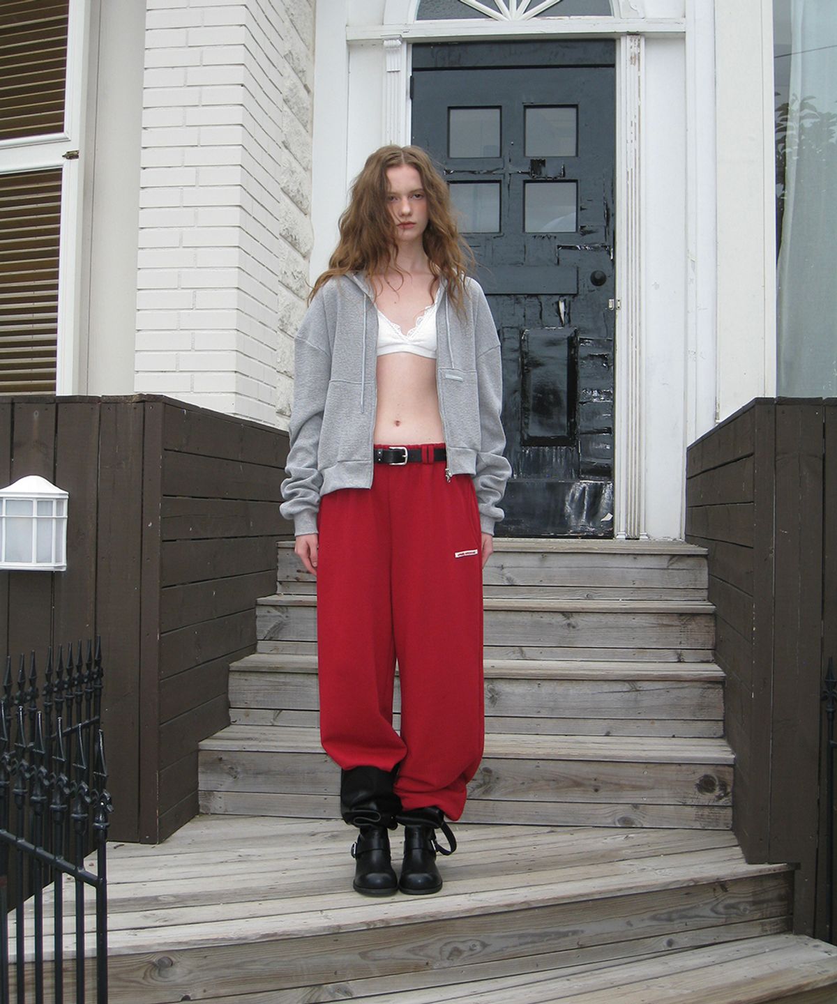 어패럴아카이브(APPAREL ARCHIVE) Zest banding wide pants - Red