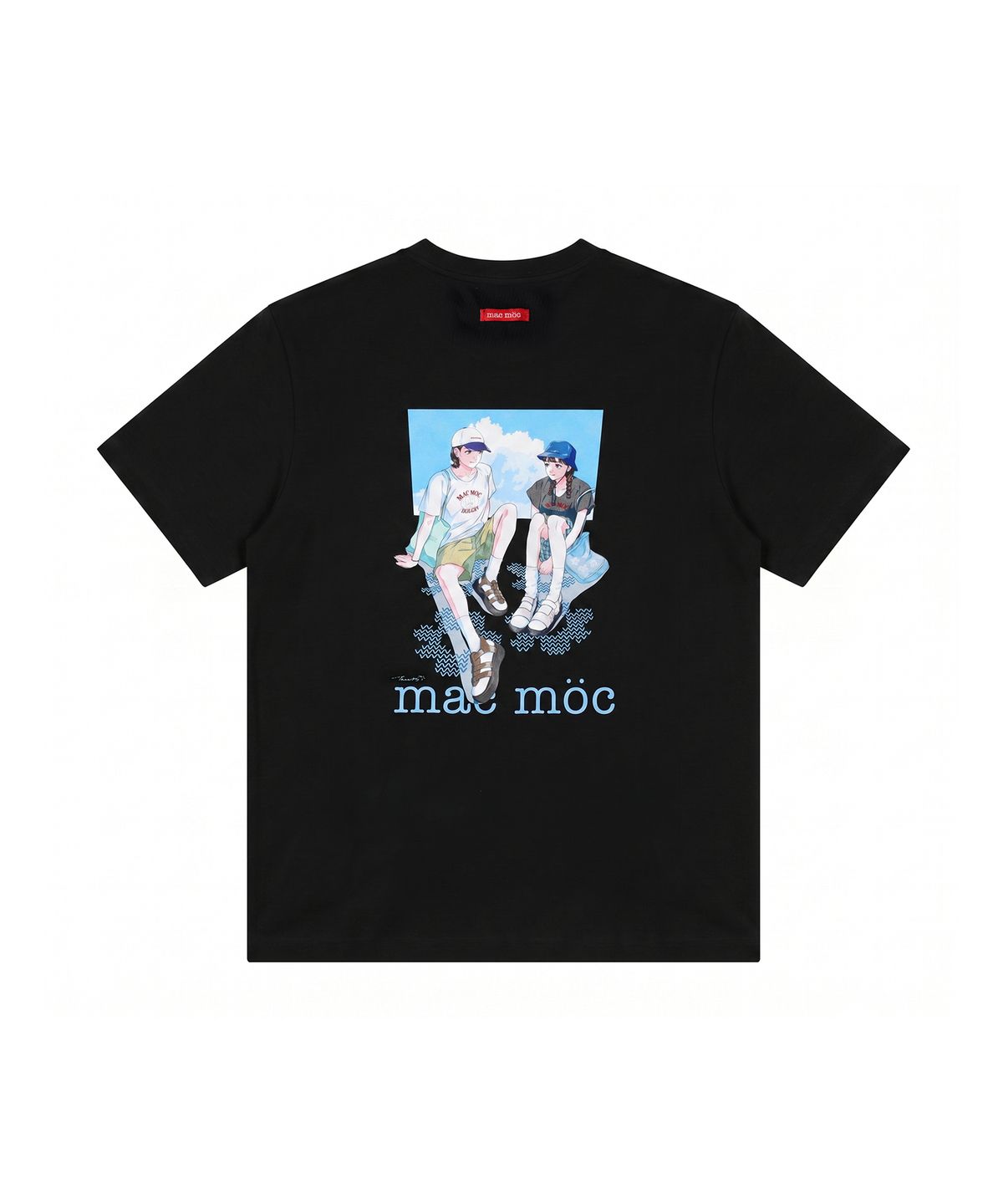 마크모크(MAC MOC) [마크모크X나무13] Duet 듀엣 남여공용 반팔 티셔츠_Black