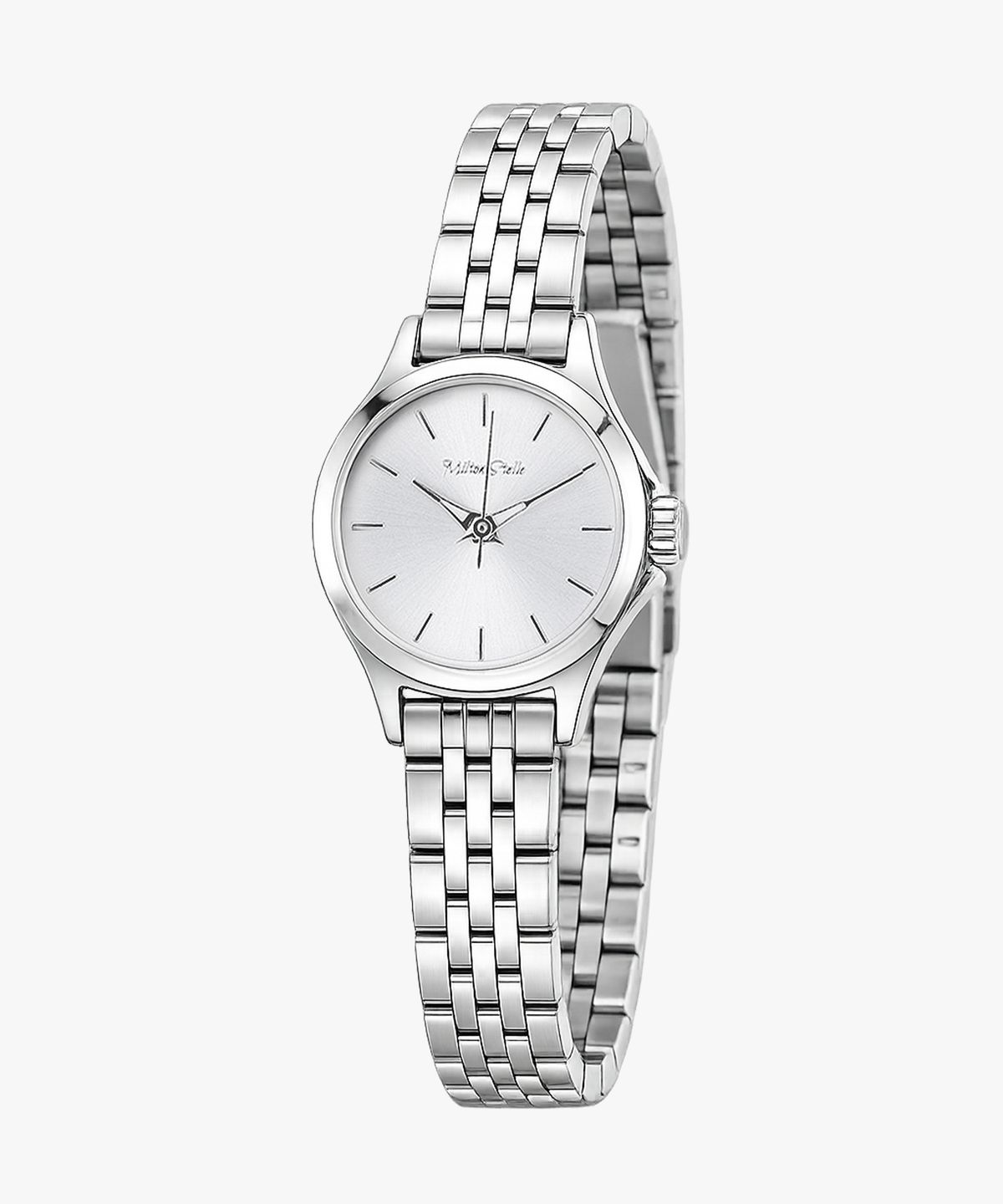 밀튼 스텔리(MILTON STELLE) Sleek Silver Watch MS-124MS