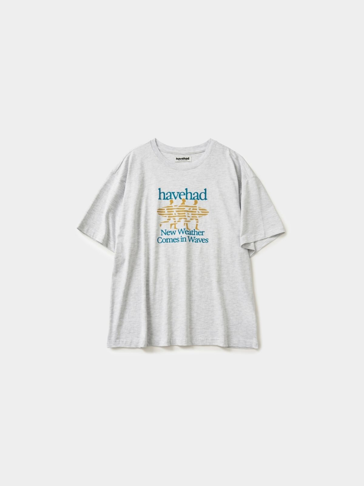 해브해드(HAVEHAD) 체이싱 웨이브 티셔츠 (애쉬)