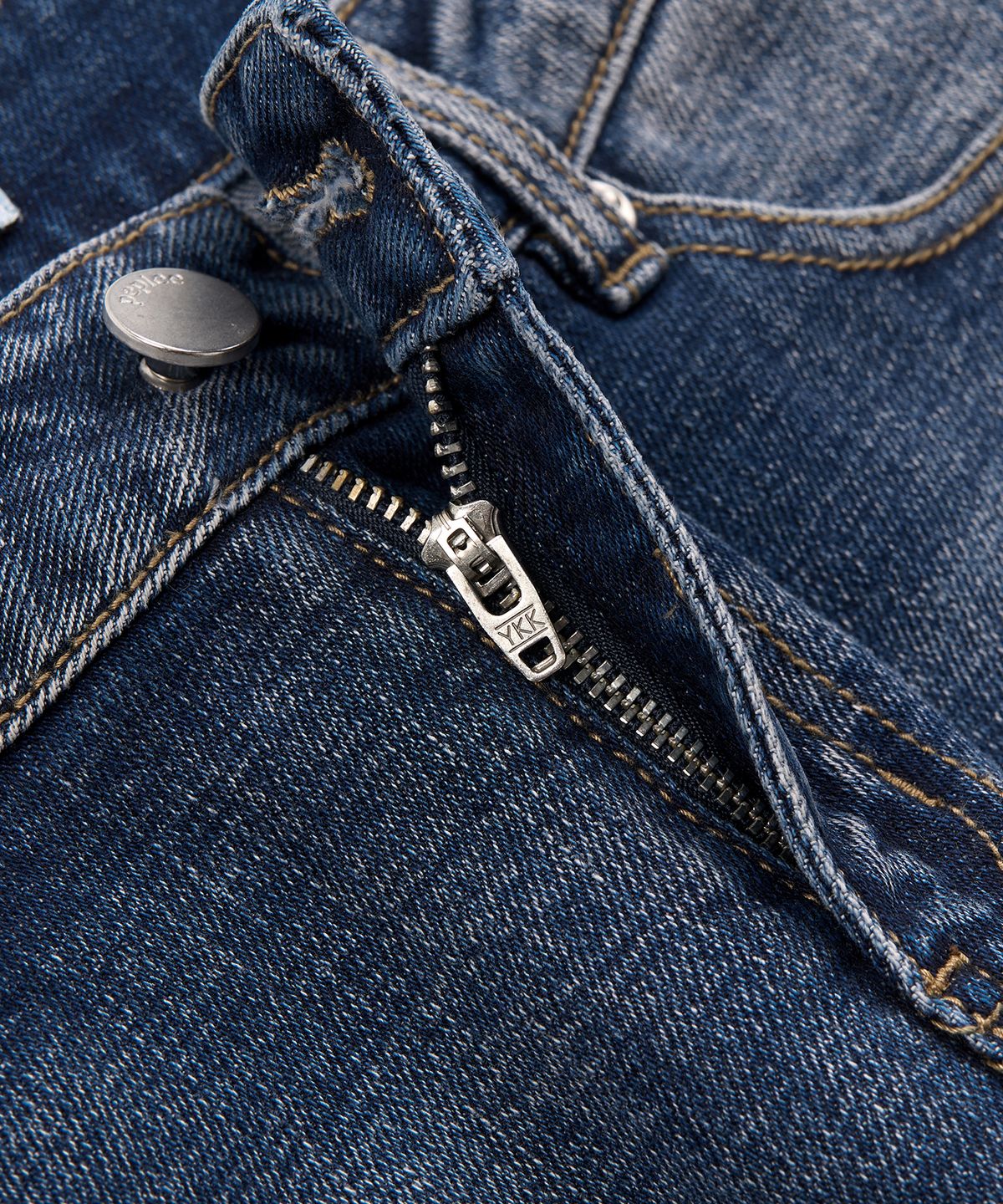 페플리(PEPLEE) Vintage Washed Boots Cut Denim Pants (Blue)