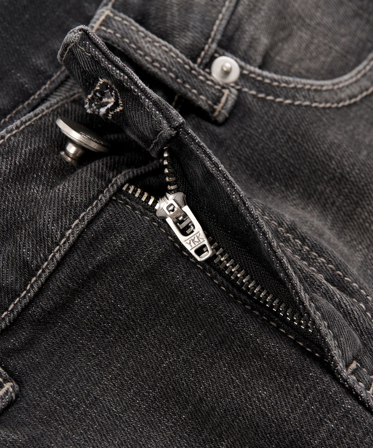 페플리(PEPLEE) Vintage Washed Boots Cut Denim Pants (Grey)