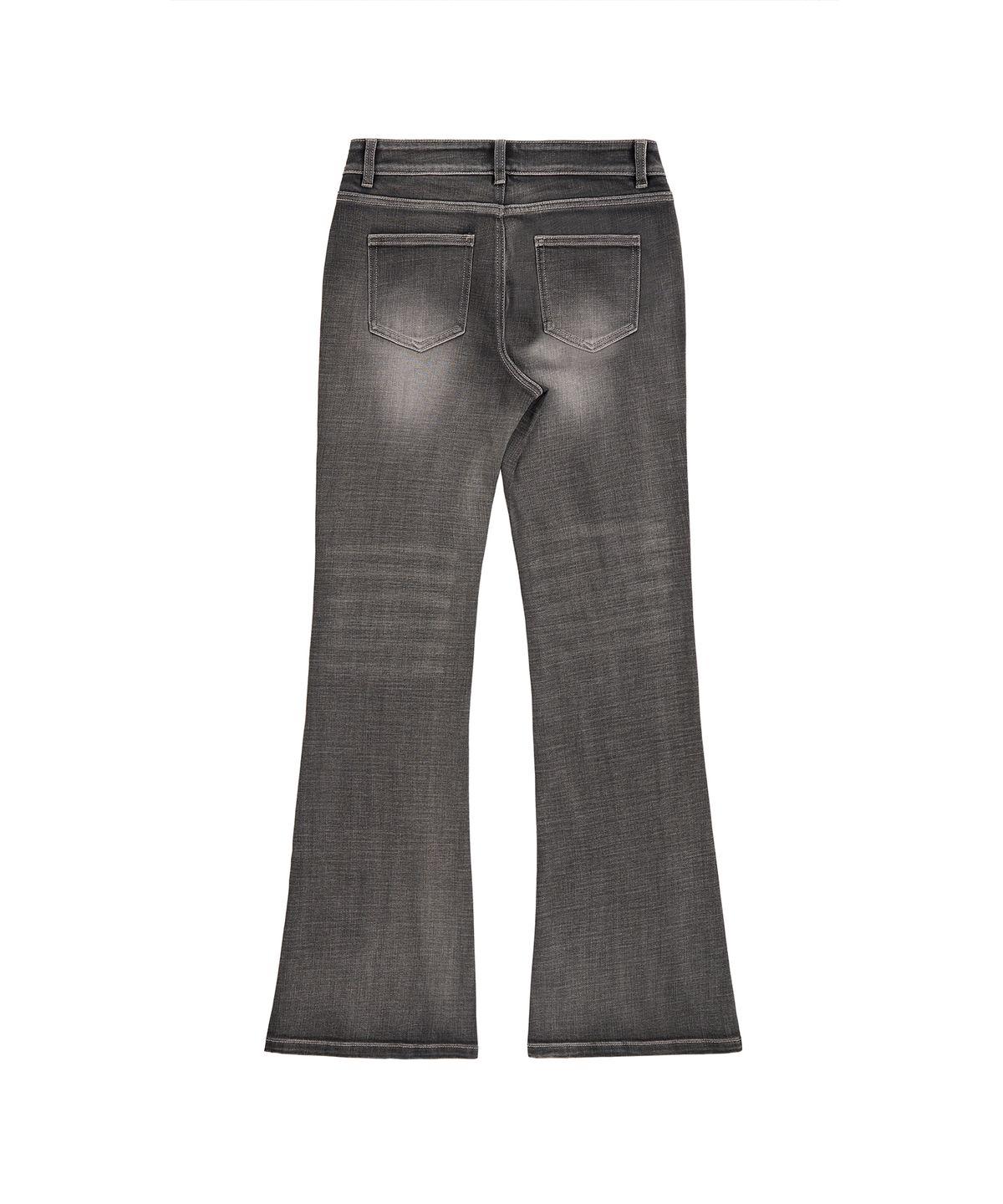 페플리(PEPLEE) Vintage Washed Boots Cut Denim Pants (Grey)