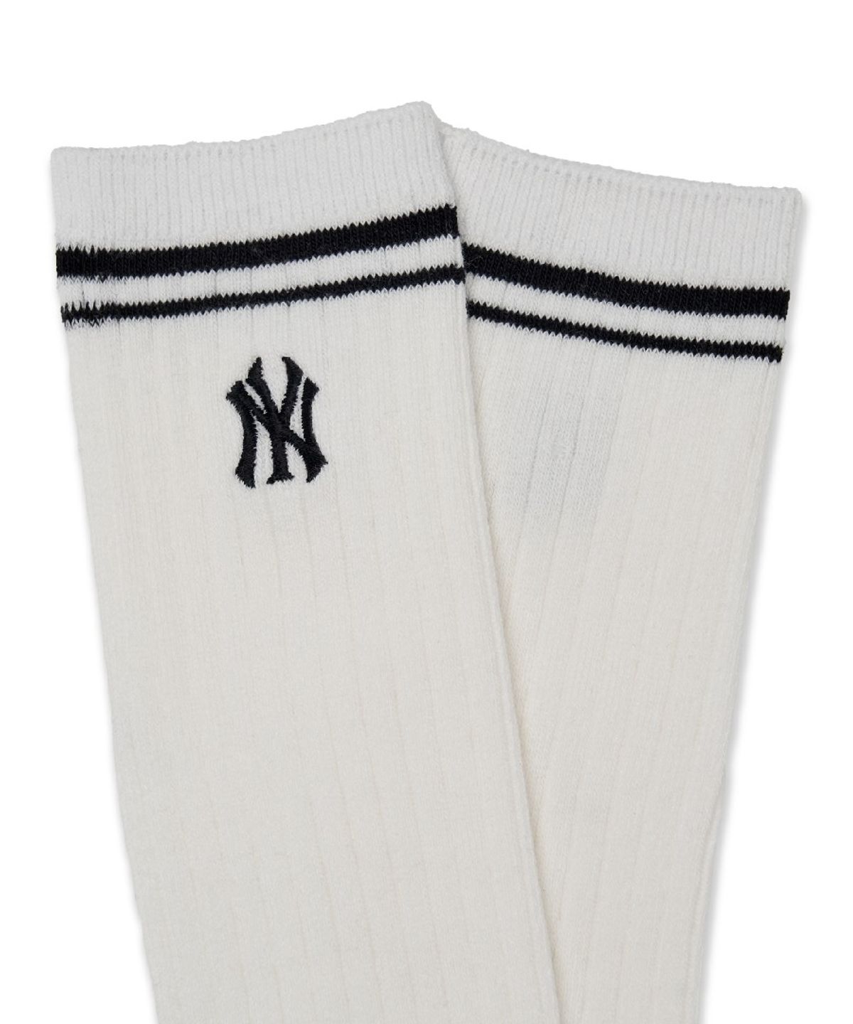 엠엘비 키즈(MLB KIDS) 베이직 골지 니삭스 NY (Ivory)