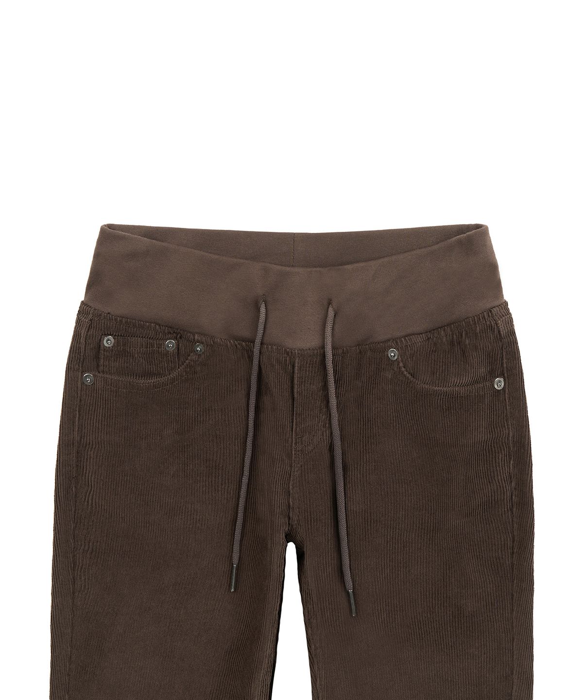 페플리(PEPLEE) Banding Corduroy Boots Cut Pants (Brown)