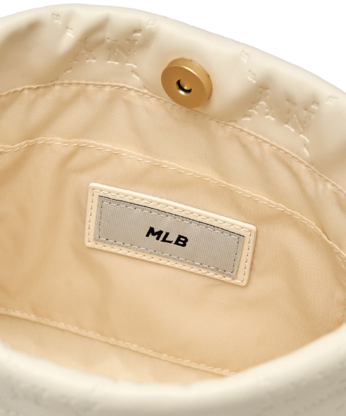 엠엘비 키즈(MLB KIDS) 모노그램 엠보 버킷백 NY (Cream)