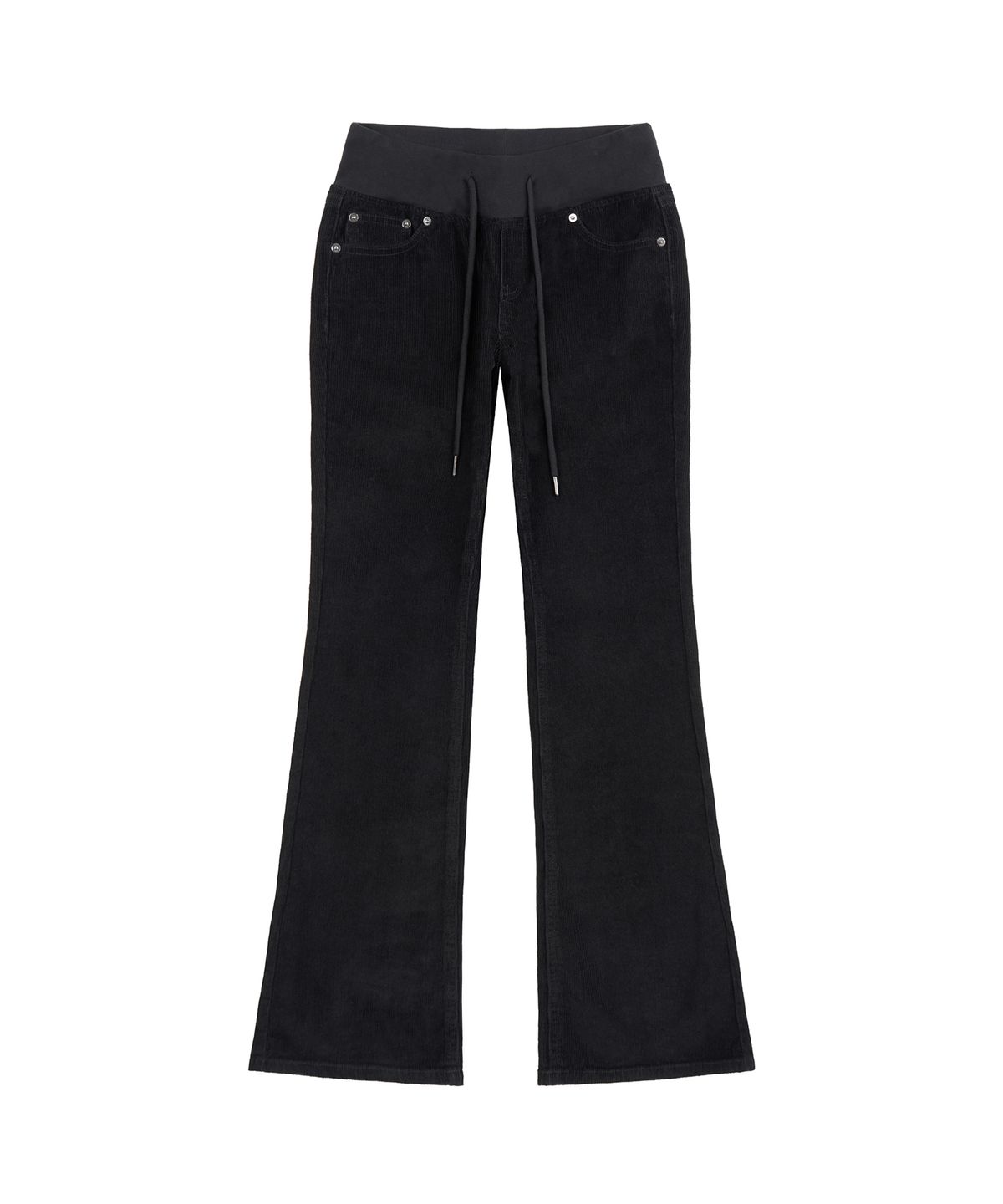 페플리(PEPLEE) Banding Corduroy Boots Cut Pants (Black)