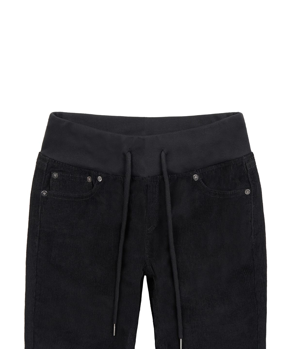 페플리(PEPLEE) Banding Corduroy Boots Cut Pants (Black)