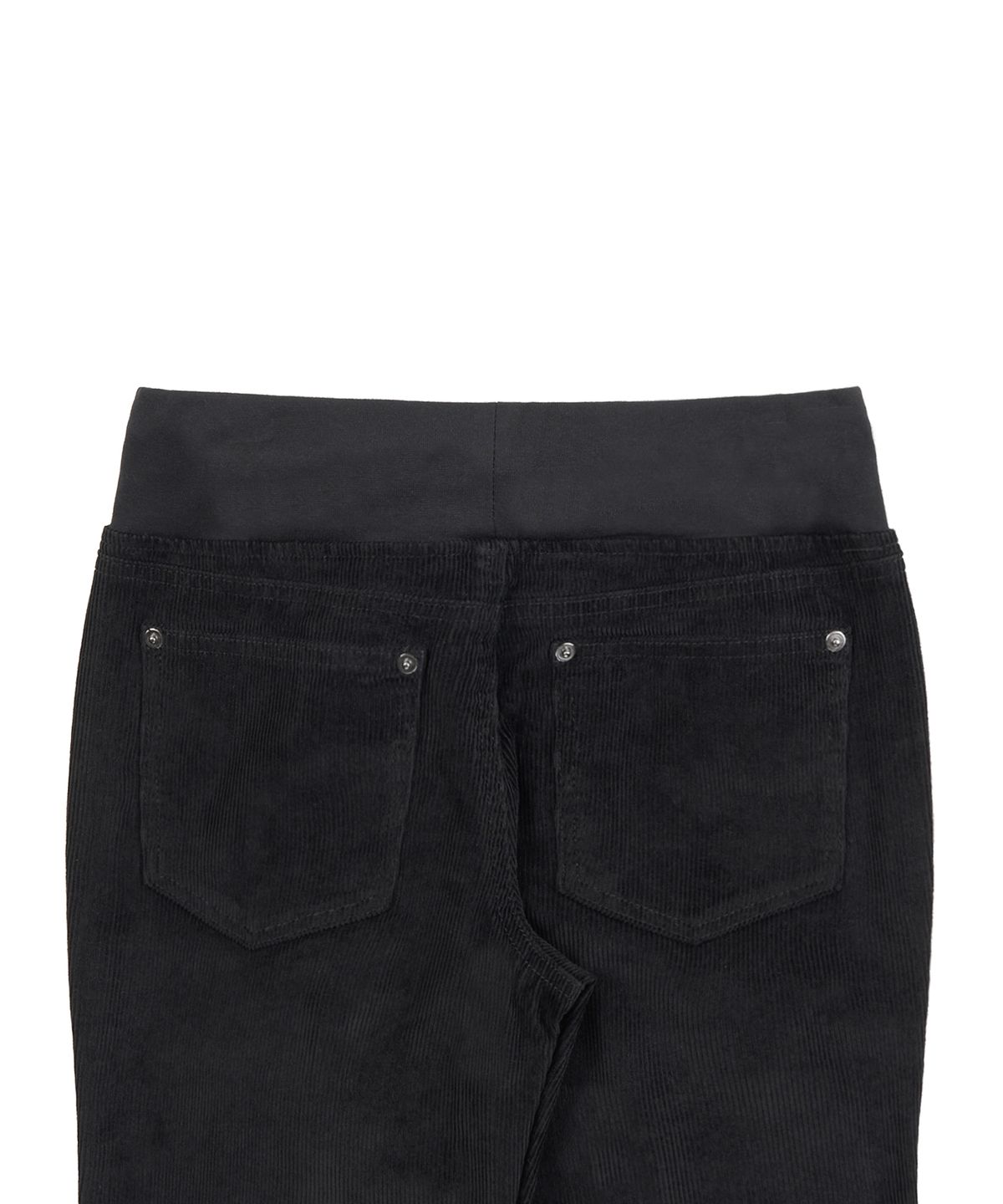 페플리(PEPLEE) Banding Corduroy Boots Cut Pants (Black)