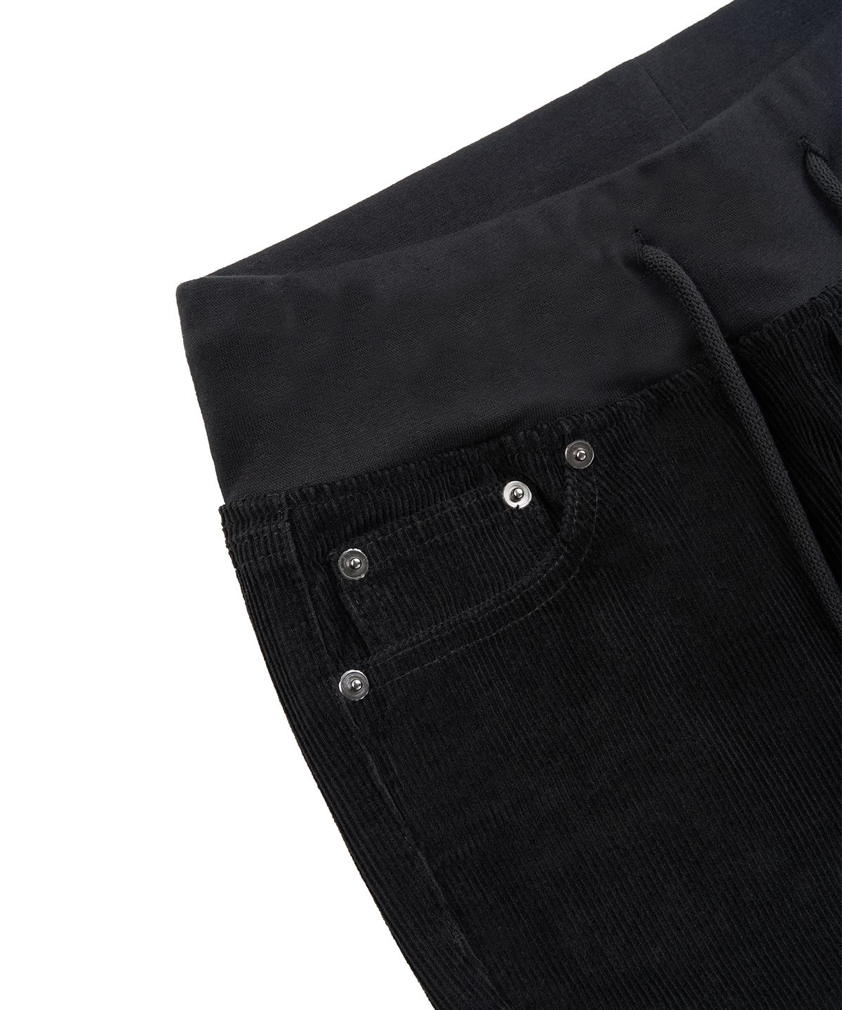 페플리(PEPLEE) Banding Corduroy Boots Cut Pants (Black)