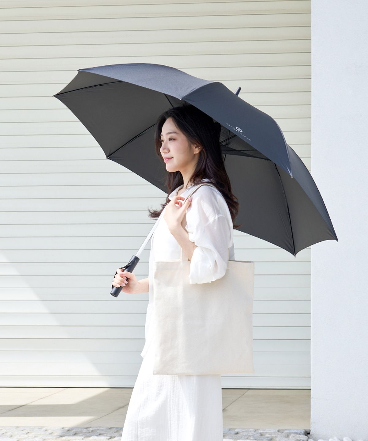 크리스탈클라우드(CRYSTAL CLOUD) 선풍기 우산 양산 골프 UV차단 27인치 양우산