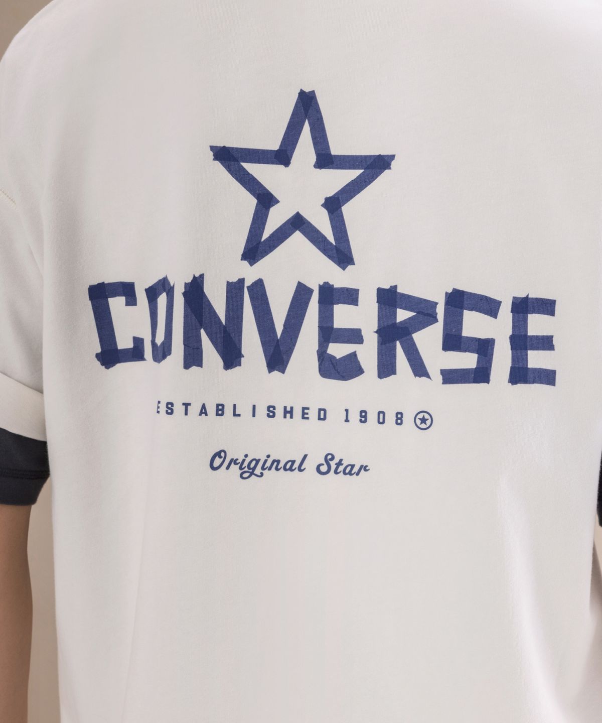 컨버스(CONVERSE) 피치드 레트로 로고 티셔츠 에그렛 MCK074-W2Y