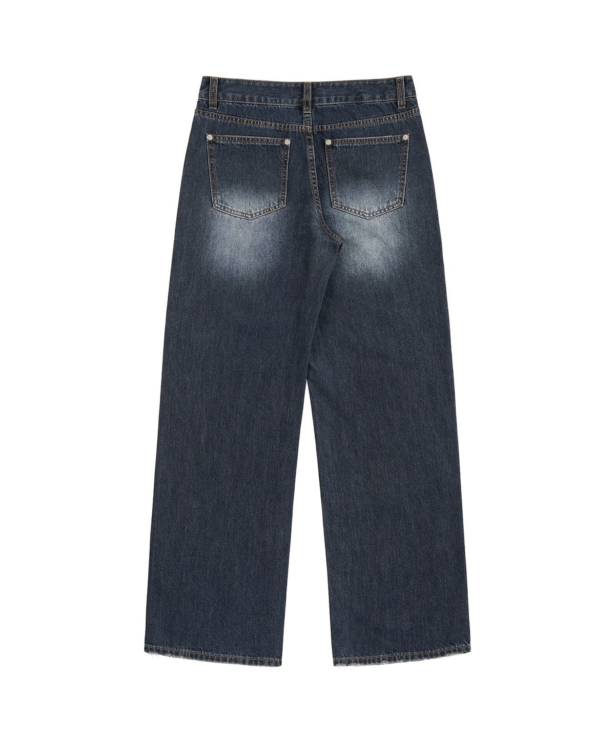 페플리(PEPLEE) Low Rise Straight Denim Pants (Deep Blue)