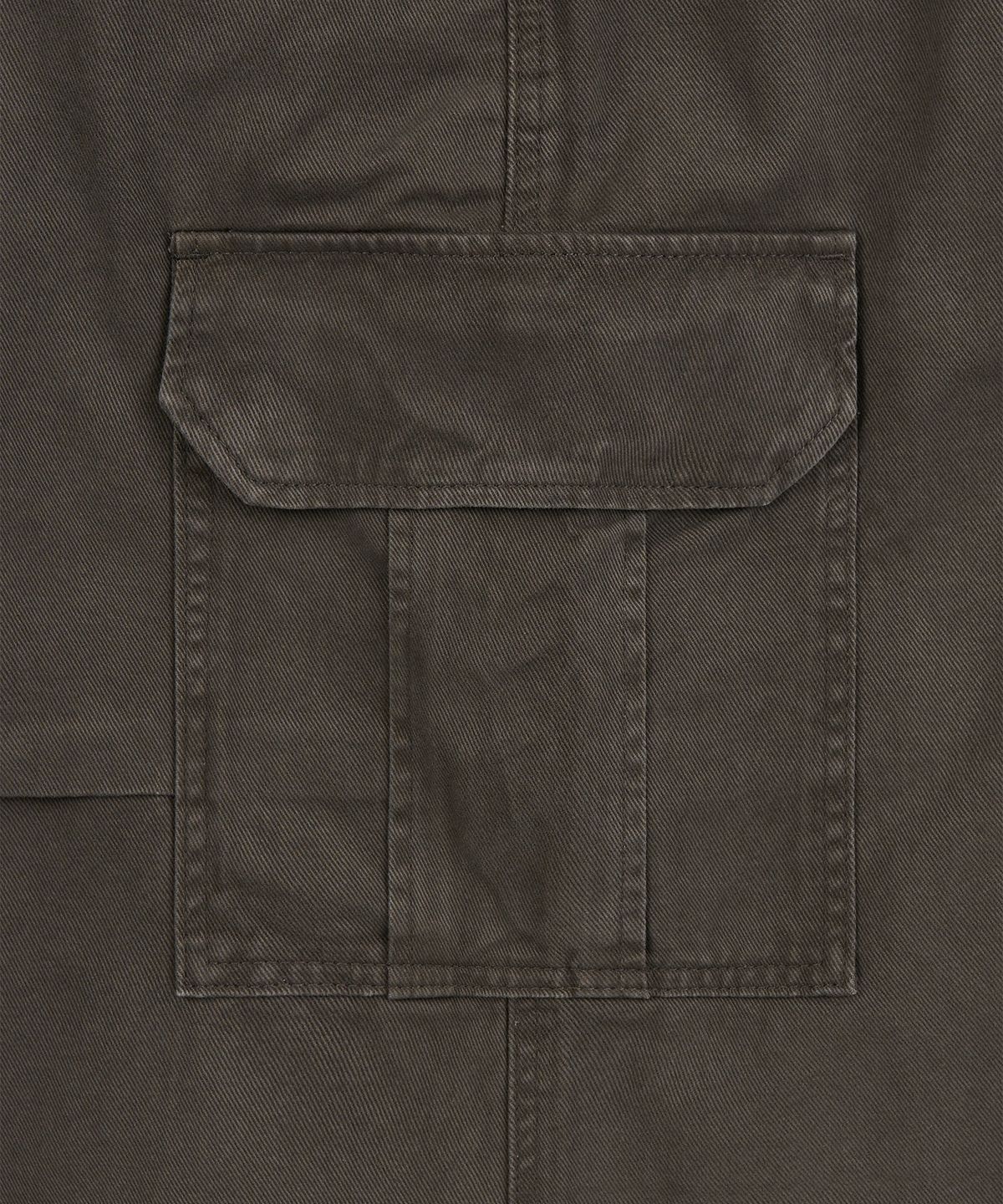 토피(TOFFEE) 워시드 코튼 카고 버뮤다 팬츠 (CHARCOAL)