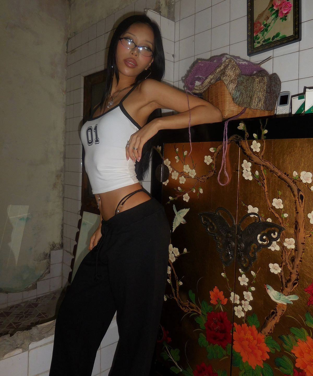 베이크먼데이(BAKEDMONDAY) [BLACK] Baby sweatpants