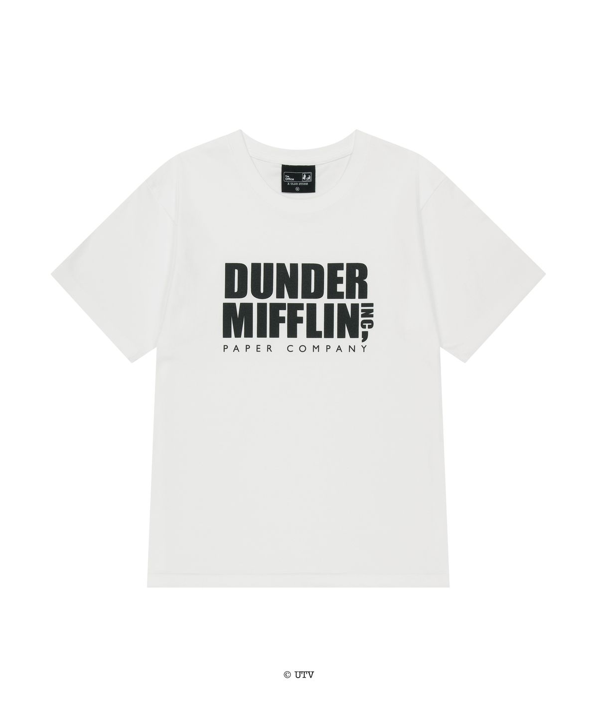 얼렁뚱땅 상점(ULDD STORE) [The Office] Dunder Mifflin Logo Tee White/Black