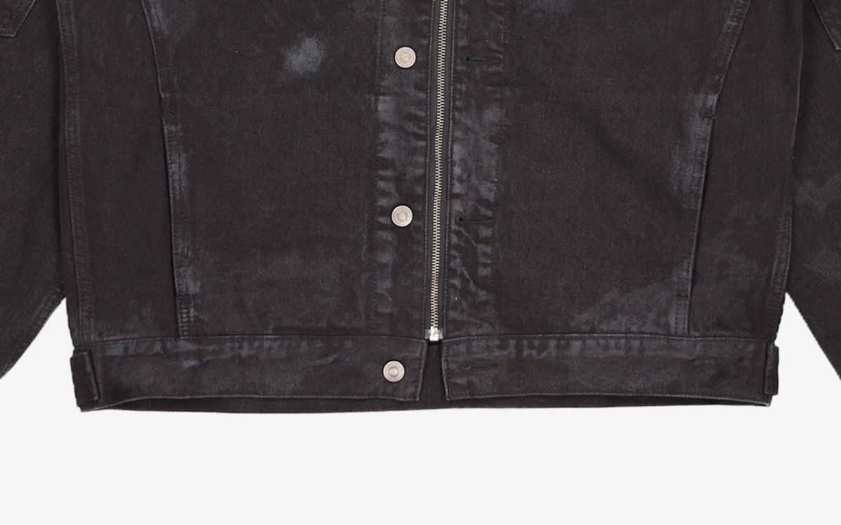 메종미네드(MAISON MINED) BALIN ZIPPER DENIM JACKET BLACK M