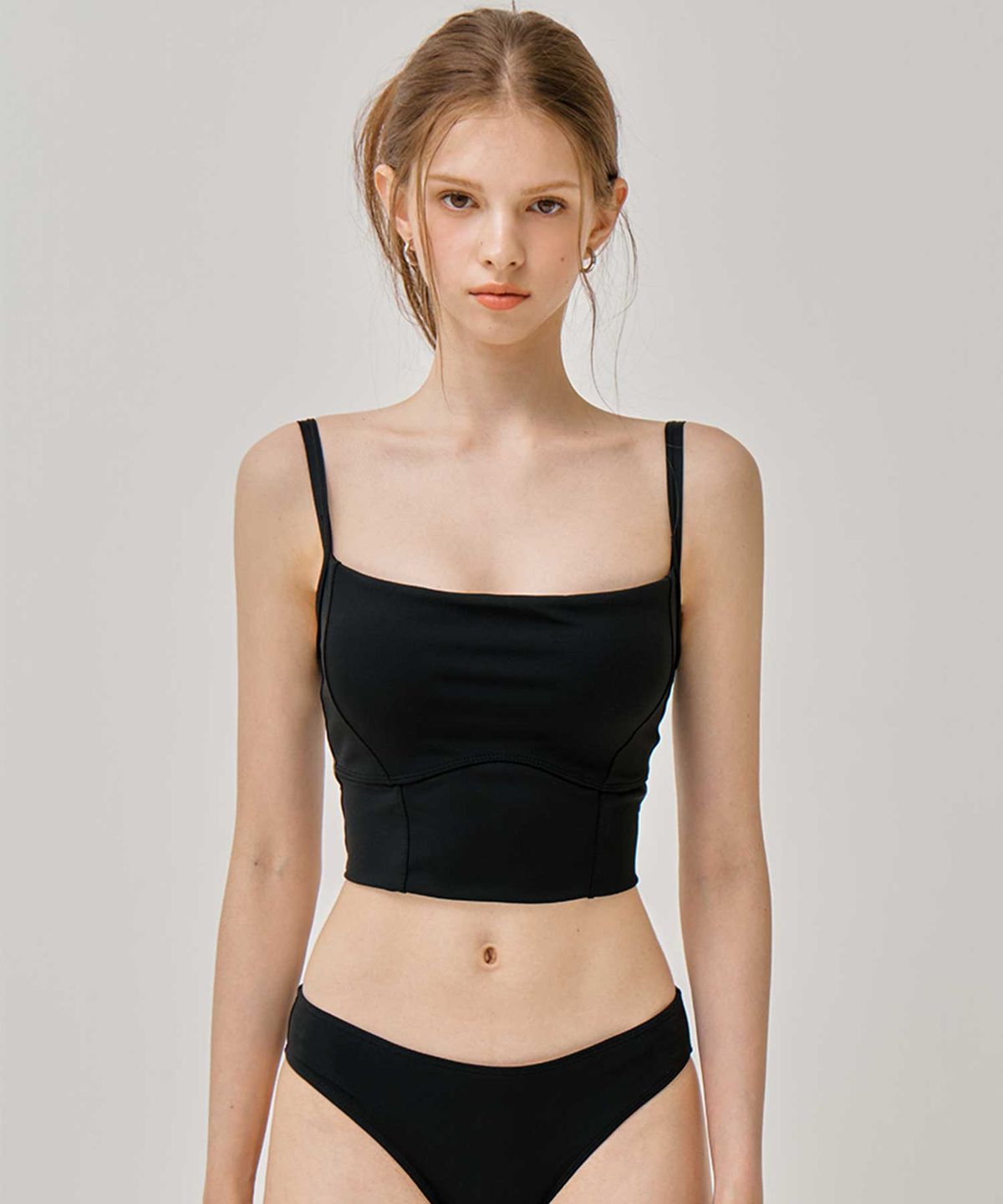 비키니밴더(VIKINI VENDER) Simple Line 스윔 탑 - Black