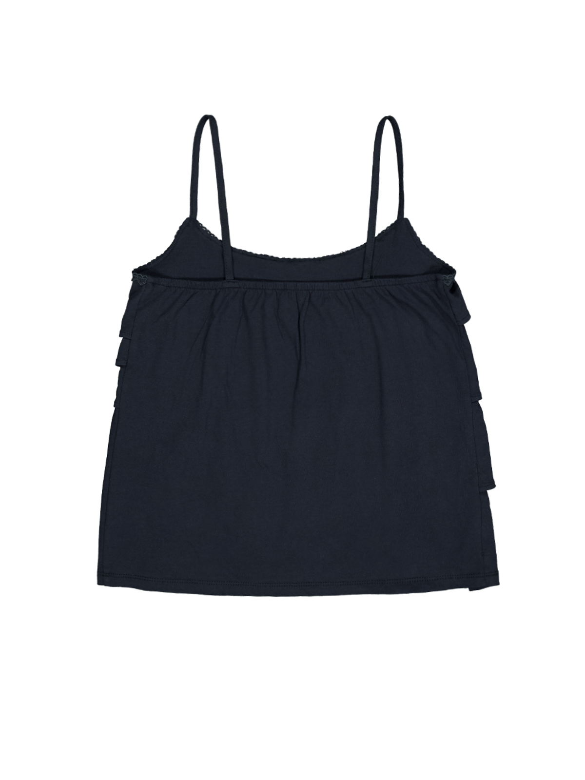 익스파이어드걸(EXPIRED GIRL) Unbalanced Frill Cami Navy