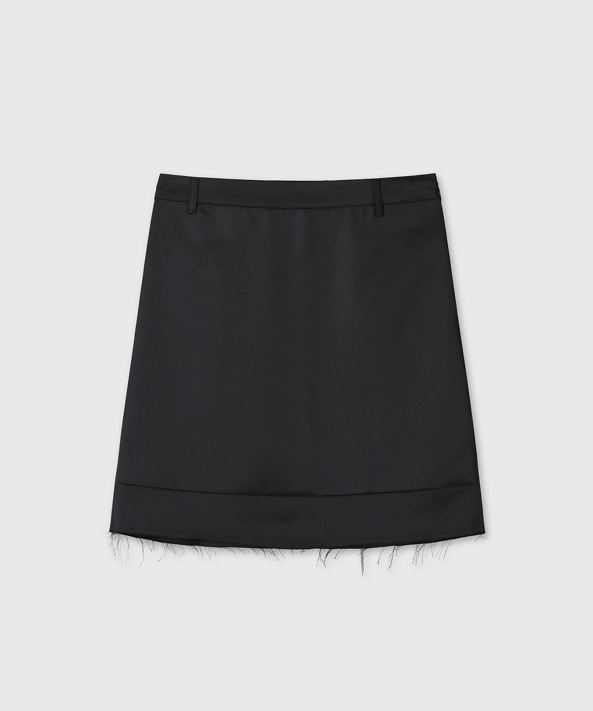다이브인 우먼(DIVEIN WOMEN) SATIN MIDI SKIRT (BLACK)