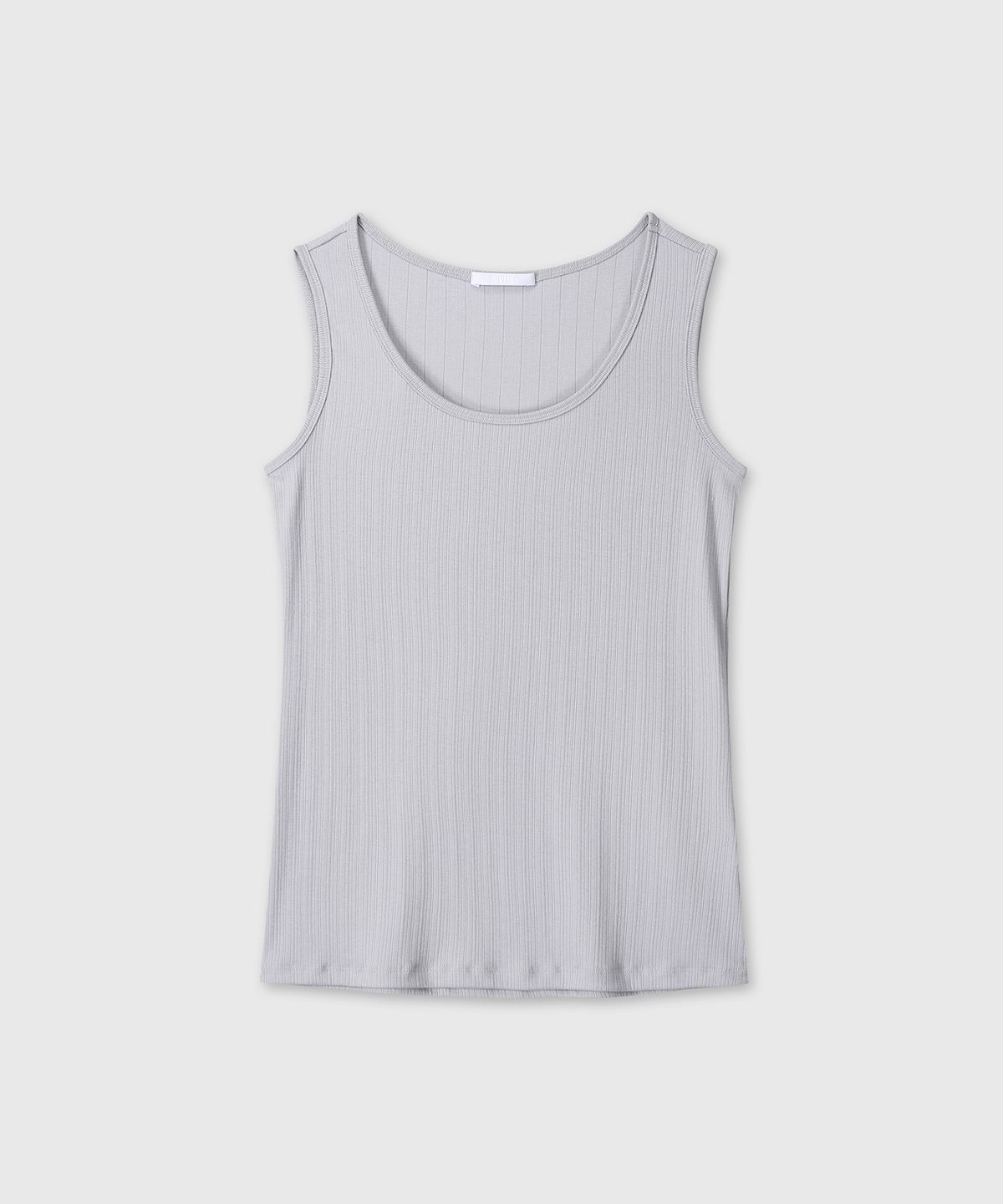 다이브인 우먼(DIVEIN WOMEN) RIBBED SOFT SLEEVELESS (LIGHT GRAY)